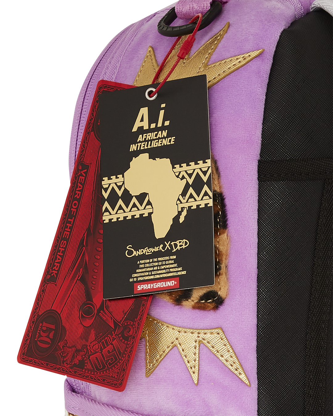 SPRAYGROUND® BACKPACK A.I. AFRICAN INTELLIGENCE PARADIGM OF THE PYRAMID BACKPACK - SANDFLOWER COLLAB