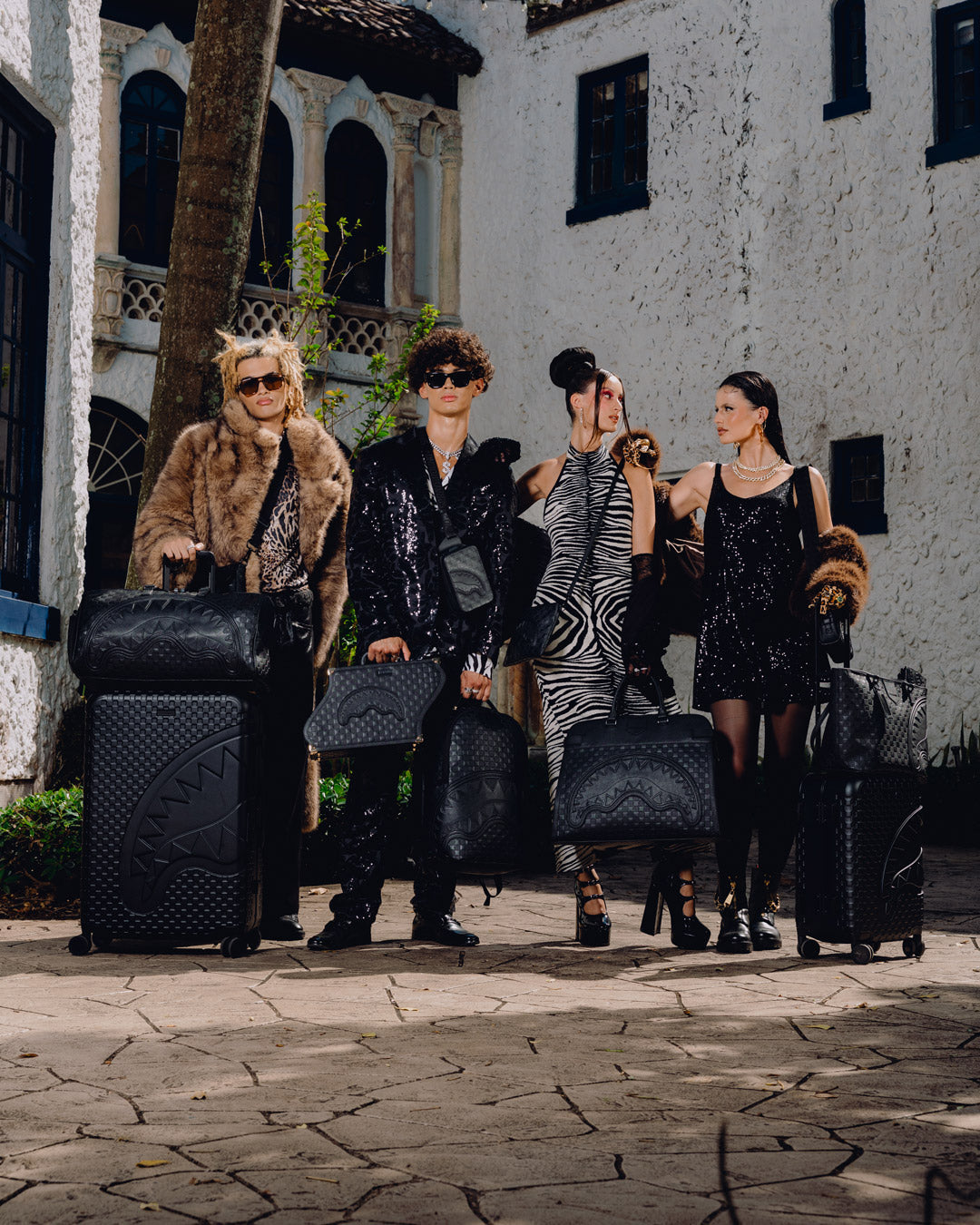 SPRAYGROUND® LUGGAGE THE GHOST MAISON SHARKITECTURE FULL-SIZE LUGGAGE