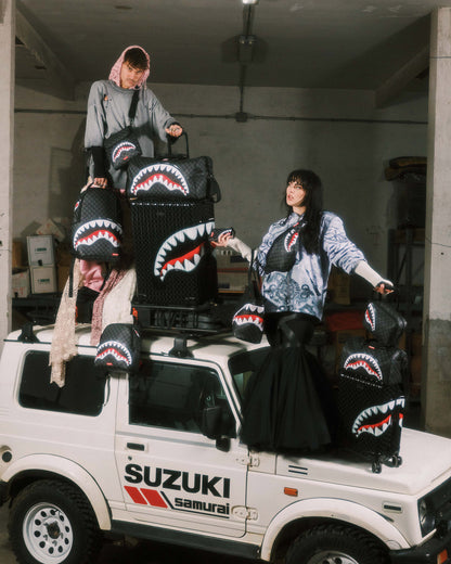 SPRAYGROUND® LUGGAGE SHARKS IN PARIS BALLOON BLACK CARRY-ON LUGGAGE
