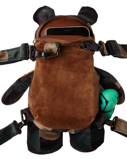 SPRAYGROUND® BACKPACK BEARCUB BACKPACK - CAMOCHECK MONEYBEAR