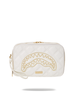 SPRAYGROUND® TOILETRY RIVIERA LE BLANC GOLD CHAIN SHARK TOILETRY BAG