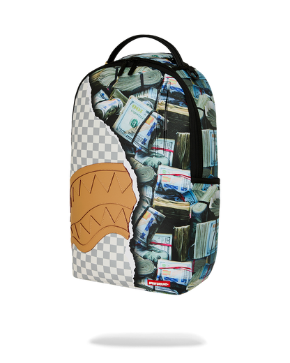 SPRAYGROUNDÂ® BACKPACK CREAM CHECK FULL OF CASH BACKPACK