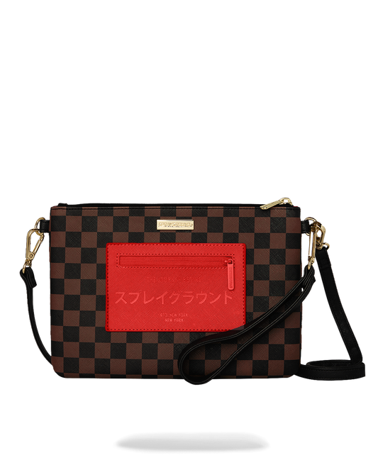 SPRAYGROUND® POUCHETTE RED REDEMPTION CROSSOVER CLUTCH