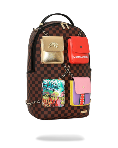 SPRAYGROUNDÂ® BACKPACK HANGING POCKETS MIX UP BACKPACK