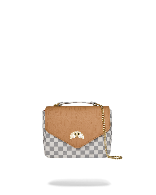 SPRAYGROUND® HANDBAG EMBOSSED CREAM CHECK HANDBAG