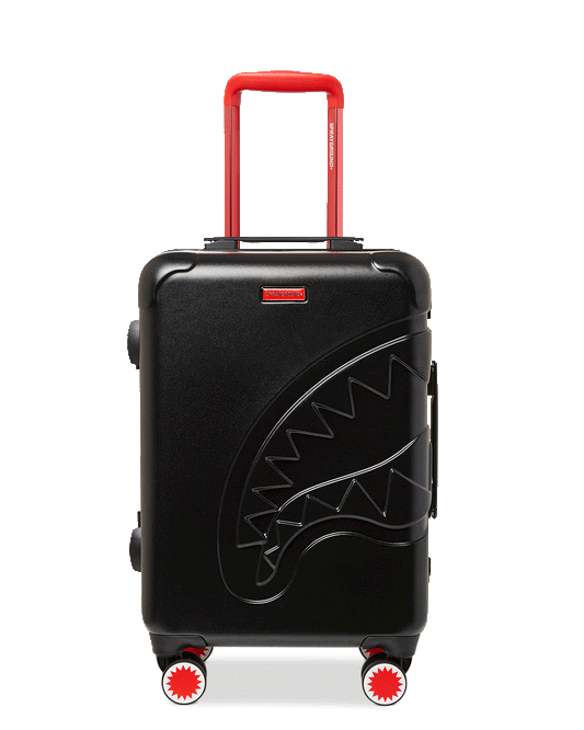 SPRAYGROUND® LUGGAGE MOLDED SHARKITECTURE BLACK HARDSHELL CARRY-ON LUGGAGE
