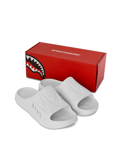 SPRAYGROUND® FOOTWEAR SHARKSLIDE: WHITE