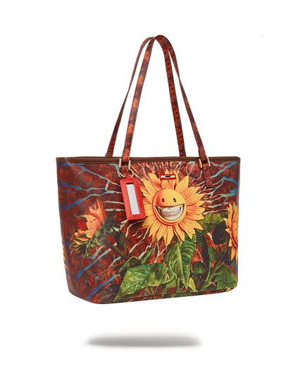 SPRAYGROUND® TOTE SUNFLOWER GRIN RON ENGLISH COLLAB TOTE