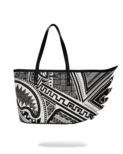 SPRAYGROUND® TOTE A.I. AFRICAN INTELLIGENCE THE SKYHAWK WING TOTE - SANDFLOWER COLLAB