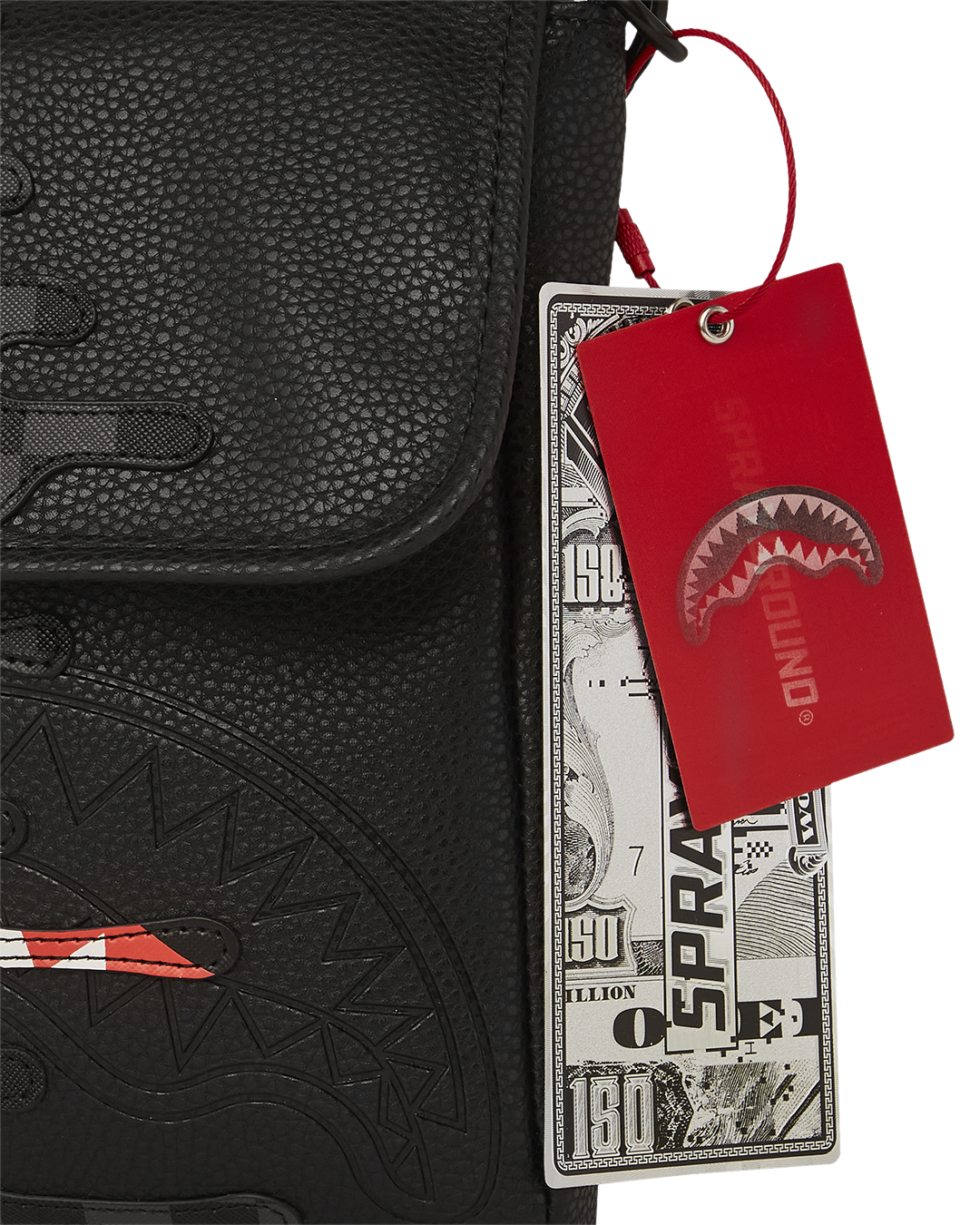 SPRAYGROUND® SLING UNFINISHED SHARK MESSENGER SLING BAG