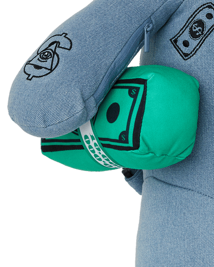 SPRAYGROUND® BACKPACK DENIM SHARK MONEYBEAR TEDDY BEAR